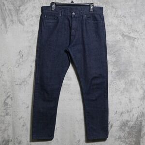 John Elliott Jeans Mens 34x28 Blue Slim Raw Denim Pants Streetwear Made in Japan